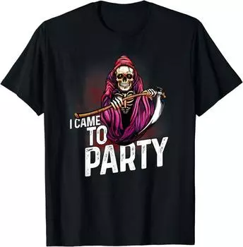 Я пришел на вечеринку, костюм мрачного жнеца на Хэллоуин, футболка унисекс S