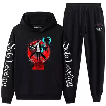 Я самостоятельно обновил трансграничные толстовки, леггинсы и комплекты с капюшоном для пар Solo Leveling как для мужчин, так и для женщин. S