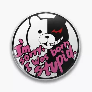 Я сожалею, что я родился глупым, настраиваемая мягкая пуговица, брошь на воротнике, женский значок, декор, забавный креативный металлический булавка на лацкан