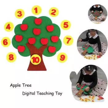 Яблочная спичка, игрушка Монтессори, развивающая игрушка, игрушка-головоломка с номерами, детская математическая игрушка