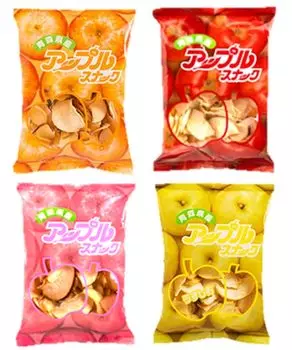 Яблочная закуска, 4 вида, ассортимент, яблочные чипсы в коробке, сорта яблок меняются в зависимости от сезона