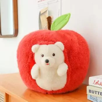 Яблоко Ежик Кукла Плюшевая Игрушка Кукла Девочка Спит Подушка для Броска Девочка Кровать Милый Подарок на День Рождения Дети 25*30cm0.35kg