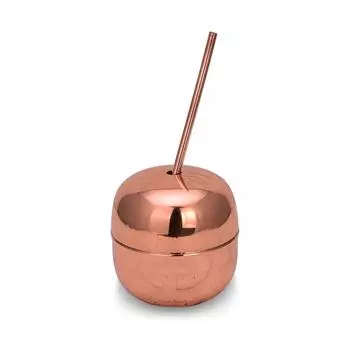 Яблоко, медный бокал для коктейля, 250 мл, чашка для коктейля, медный кубок, медный кубок, соломенная чашка, винтажный кубок, подарок для коктейля, медный подарок