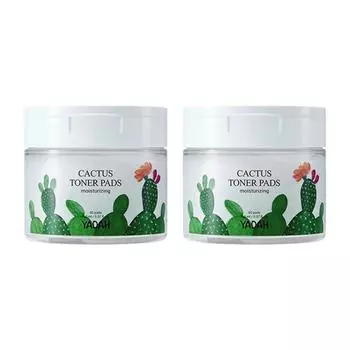 Yada Cactus Toner Pad 60 sheets x2, 2 pieces