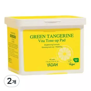 YADA Green Tangerine Vita Tone Up Pad 175 мл, 80 листов, 2 шт.