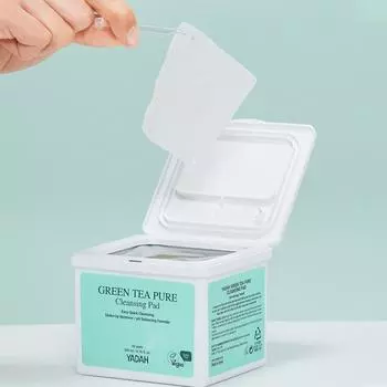 [YADAH] Очищающая подушечка с зеленым чаем, 200 мл / 60 шт.