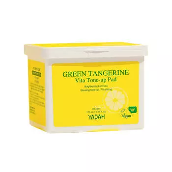 YADAH Зеленый мандарин Vita Tone Up Pad 175 мл 80 шт.