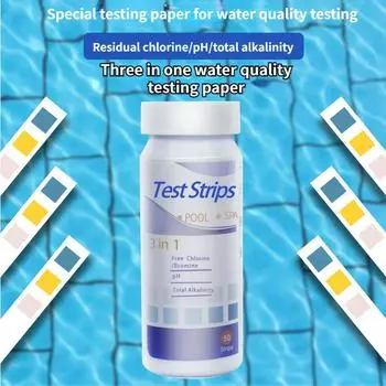 Ядерное загрязнение Обнаружение качества воды Тестовая бумага «три в одном» Плавательный бассейн Питьевая вода Обнаружение pH Тестовая бумага белый