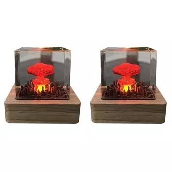 Ядерный Взрыв 3D Ночной Светильник Смолы Беспламенный Светильник Для Домашнего Декора Гостиной