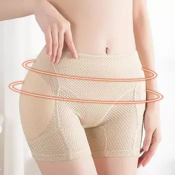 YAGIMI Booty Hip Enhancer Invisibla Lift Butt Lifter Shaper Shaper Panty Push Up Bottom Boyshorts Корректирующее белье Трусики с мягкой подкладкой на бедрах M абрикосовый