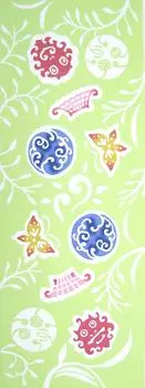 Yagisei Тэнугуи Ручная работа Серия художников Бингата Окинава Красочный Сделано в Японии Тю-сэн (Окрашенное полотенце) Уридзун