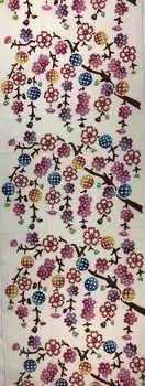 Yagisei Tenugui Hand Bingata Artist Series Cherry Okinawa Colorful Made in Japan Ch-sen (Dyed Towel) Weeping Blossom