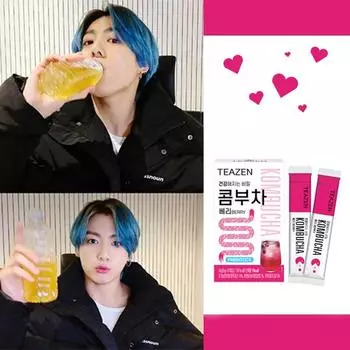 Ягоды чайного гриба Teazen 5 г X 10 палочек в коробке (10 вариантов) #10sticks+bottle