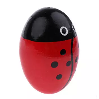 Яичные маракасы, шейкеры, деревянная ударная игрушка для раннего обучения, красный