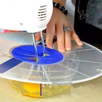 Яичный крем, перемешанная крышка от брызг, венчик, крышка от разлива, кухонные принадлежности для взбивания, кухонные принадлежности синий/белый