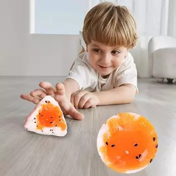 Яичный желток Рисовый шарик Щипок Веселое моделирование Грязь Кунжутный рисовый шарик Супер мягкая еда Игра Щипок Веселое моделирование One Size белый