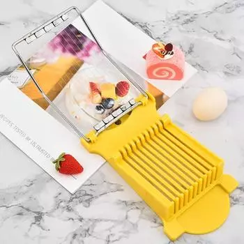 Яйцерезка 12 линий из нержавеющей стали для быстрой нарезки сыра, грибов, клубники белый