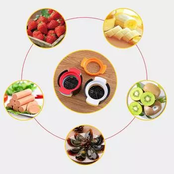 Яйцерезка 3 в 1 для нарезки яиц, резаков для вареных яиц, фруктов, колбасных изделий, цветов, формочек для бэнто, фруктовых украшений, кухонных принадлежностей