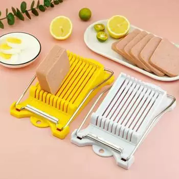 Яйцерезка из нержавеющей стали, многофункциональная ломтерезка для мяса, однородная нарезка, простота в использовании, легкая очистка, кухонный инструмент красный