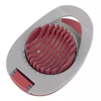 Яйцерезка из нержавеющей стали, яйцерезка для сваренных вкрутую яиц, яйцерезка, фруктовый гарнир, кухонный гаджет для приготовления яичного салата красный