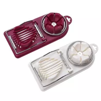 Яйцерезка из нержавеющей стали, разделитель яиц, резак, форма для цветов, кухонный инструмент красный