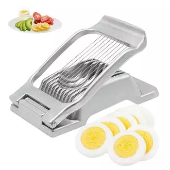 Яйцерезка, прочная металлическая, для вареных яиц, из нержавеющей стали, ручная резка, для ветчины, грибов, клубники, мягких фруктов, кухонные гаджеты