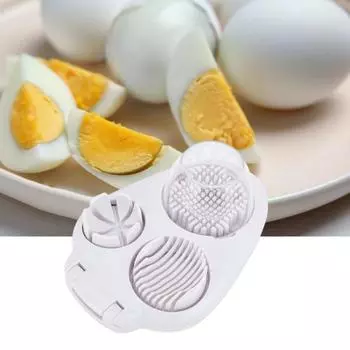 Яйцерезка Yousheng для яиц вкрутую, прочная яйцерезка из нержавеющей стали, инструмент для быстрого приготовления блюд для клубники, грибов, винограда белый