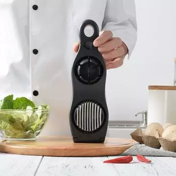 Яйцерезки из нержавеющей стали для варки яиц Кухонные гаджеты Аксессуары для дома чёрный