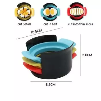 Яйцерезки Три в одном из нержавеющей стали Многофункциональный домашний яйцерезатель Консервированные яйца Причудливая форма Разделитель Кухонные принадлежности