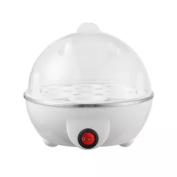 Яйцеварка большой емкости, одно-/двухъярусная, простая в использовании, автоматическое отключение питания, 350 Вт, многофункциональная машина для приготовления вареных яиц на пару, заварного крема US Plug Single Layer белый