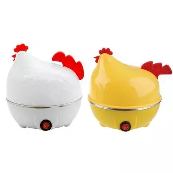 Яйцеварка, омлетница, электрическая, вместимость 7 яиц, быстрая яйцеварка с функцией автоматического отключения, прочная жёлтый