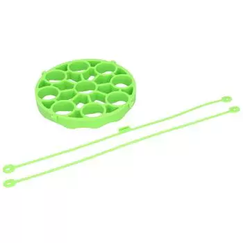 Яйцеварка с 9 отверстиями, переносной силиконовый поддон для пароварки, кухонная утварь, зеленый цвет