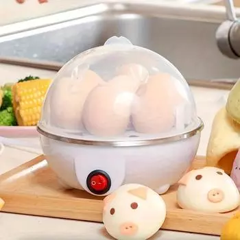 Яйцеварка с автоматическим отключением питания Home 7 Eggs Multi-Functional Steamed Egg Custard Boiled Egg Machine Breakfast Artifact us белый