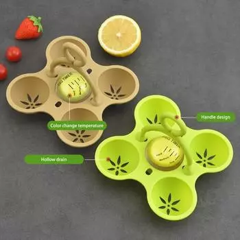 Яйцеварка, удобный таймер для изменения цвета яйцеварки, прочный термостойкий яйцеварка для домашней кухни зелёный