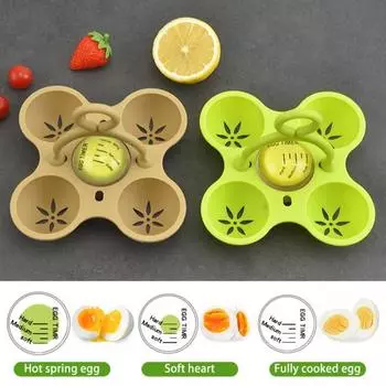 Яйцеварка, удобный таймер для изменения цвета яйцеварки, прочный термостойкий яйцеварка для домашней кухни зелёный