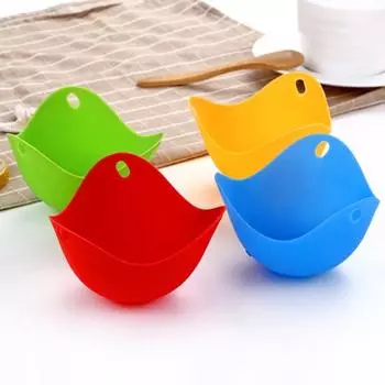Яйцо-браконьер, пищевая антипригарная силиконовая термостойкая чашка-пашот для приготовления яиц разноцветный