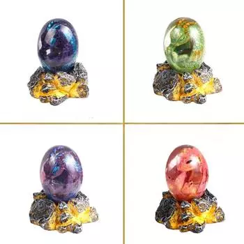Яйцо динозавра из смолы Яйцо лавового дракона Яйцо лавового дракона Кристалл Прозрачное яйцо дракона Художественная скульптура из смолы