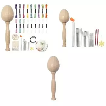 Яйцо для штопки носков, деревянное яйцо для штопки и игольная нить для носков, одежда для взрослых и детей, самодельный инструмент для домашнего шитья