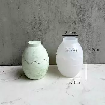 Яйцо Силиконовая форма для баночки с ароматическими свечами с крышкой Гипсовая смола Эпоксидная форма DIY Коробка для хранения украшений ручной работы Бетонная цементная форма