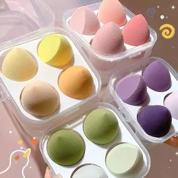 Яйцо Soft Skin Beauty Не ешьте пудру Супермягкий хлопковый спонж Puff Air Cushion Makeup Egg Foundation Жидкие инструменты для макияжа с коробкой для хранения зелёный