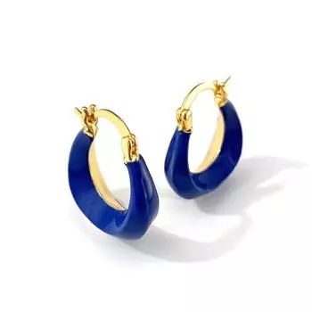 Yajin Jewelry Retro Hong Kong Style Dripping Oil Color Three-Dimensional Earrings Temperament Stud Earrings Four Colors красный