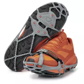 YakTrax Run Беговая цепь Шипы Снежные Шипы Ледяные Шипы Кошки Серая Нержавеющая Сталь Катушка Для Альпинизма Заснеженные Горы Треккинг Ходьба