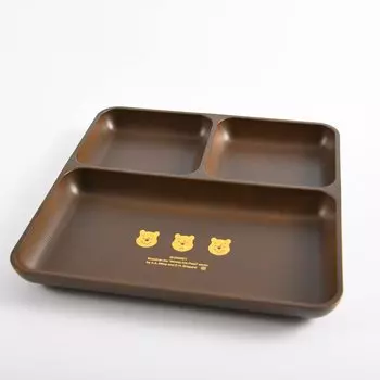 Якусел Дисней Ланч Сделано из разделенного дерева Микроволновая печь и Посудомоечная машина Винни х х P3237 Тарелка, Япония, Детская посуда, Тарелка, Зерно, Безопасный,