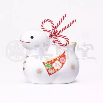 Yakushi Kiln 2025 Zodiac of the Snake Snake Brocade Invitation Suzu Snake (Earth Bell/Medium)