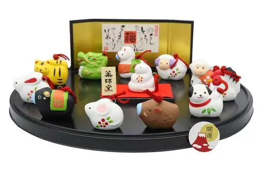 Yakushi Kiln 2025 Зодиак Год Змеи Змеиная парча Приглашение Удачи Украшение со знаком зодиака Suzu Печать Удачи (Земляной колокол) (Хорошо включено)