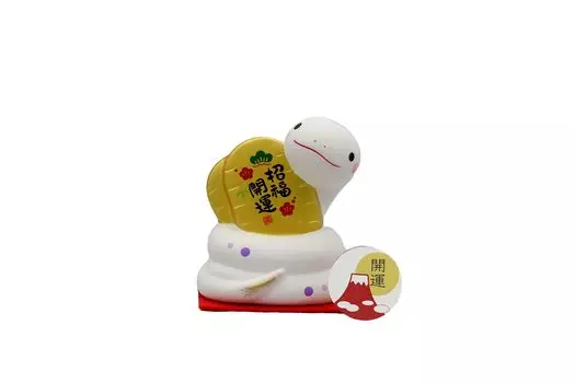 Yakushi Kiln 2025 Зодиакальный год Змеи Приглашение в виде змеиной парчи Печать удачи в виде змеи (Овальный держатель) (Хорошо включено)