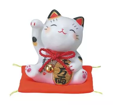 Yakushi Kiln Ayae Money Maneki Cat (большой)