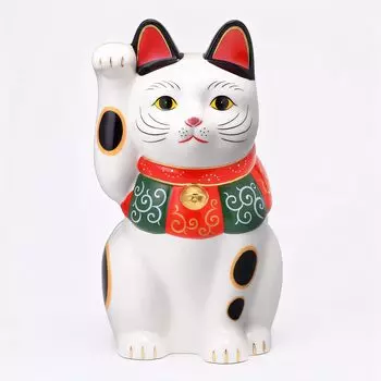 Yakushi Kiln Lucky Cat Arabesque удачи (большой) (с наклейкой)