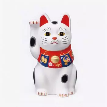 Yakushi Kiln Lucky Cat Lucky Good Luck (Белый/Маленький) (с печатью) белый