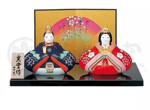Yakushi Kiln Nishikisa Imperial Princess Hina Festival Lucky Charm Celebration Decoration Interior (Якусигама) (Цветочный танец, малый) [2413]